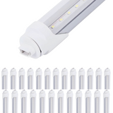 T8 LED Tube, 8ft, R17D Base, Clear, Bypass, Type B, 40W, Double Ended, 5000 Lumens