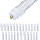 T8 LED Tube, 8ft, FA8 Base, Clear, Bypass, Type B, 40W, Double Ended, 5000 Lumens