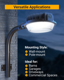 Ideal for indoor and outdoor locations, such as barns, garages, driveways, and commercial spaces.