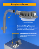 Install in two ways by mounting it or using a pole.