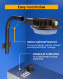 Install in two ways by mounting it or using a pole.