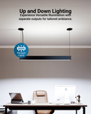 Up-and-down lighting is perfect for emphasizing particular areas or tasks, whereas it creates a softer ambient glow and enhances the overall atmosphere.
