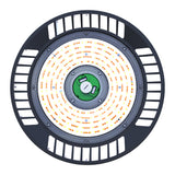 Black UFO High Bay LED Fixture, 80W/100W/150W, Whitney, 100-277V, Selectable Wattage & CCT, 21700 Lumens