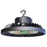 Black UFO High Bay LED Fixture, 80W/100W/150W, Whitney, 100-277V, Selectable Wattage & CCT, 21700 Lumens