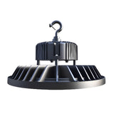 Black UFO High Bay LED Fixture, 80W/100W/150W, Whitney, 100-277V, Selectable Wattage & CCT, 21700 Lumens