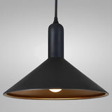 13 3/4" Black Cone LED Mini Pendant Light, P209D Series