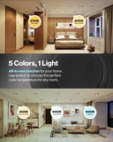 The selectable hues and dimming capabilities are ideal for visual sensitivity and fits any décor or mood.