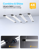 LED Shop Light, 4ft, Utility, Frosted, 4100 Lumens, Black