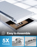 LED Ceiling Panel Light, 50W/40W/30W, 2x4, Selectable Wattage & CCT, 6500 Lumens
