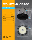 UFO High Bay 240W LED Fixture, 34000 Lumens