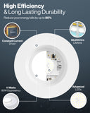 Recessed LED Retrofit Lighting, 4 Inch, Smooth, 660 Lumens, Selectable CCT (2700K-5000K)