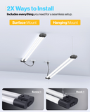 LED Shop Light, 4ft, Utility, Frosted, 4100 Lumens, Black