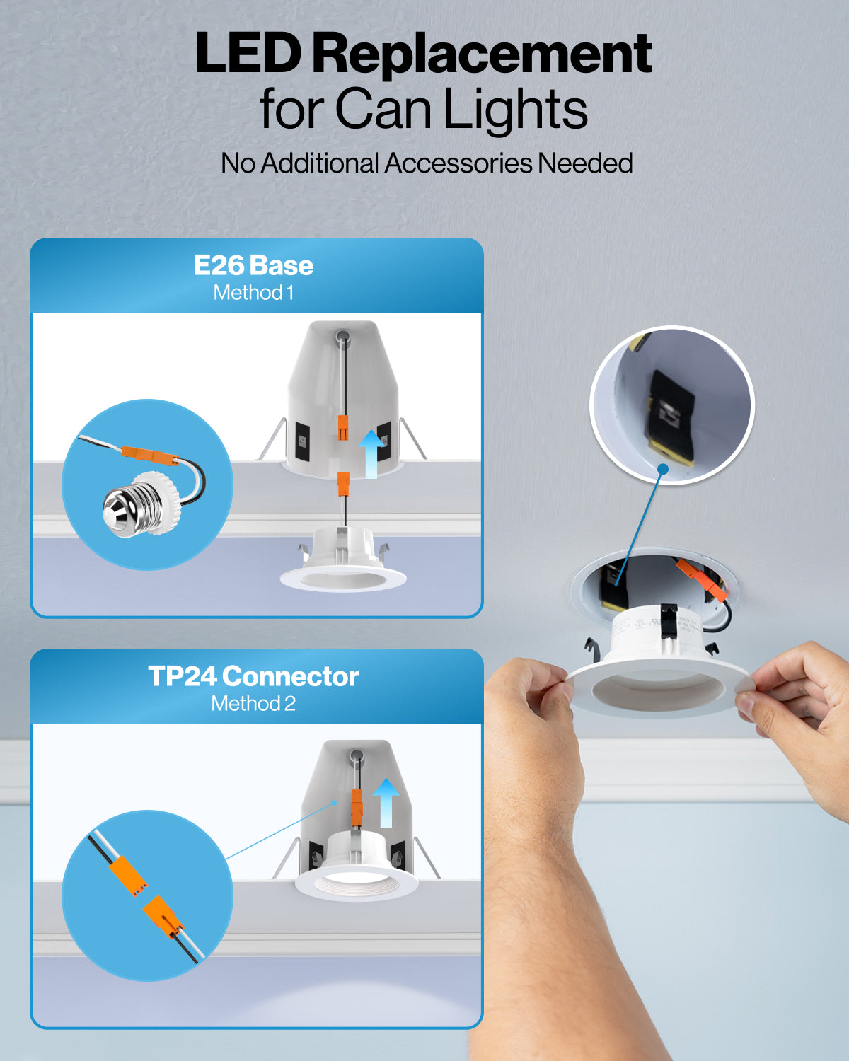 LED Recessed Lighting Kit, 4-Inch, Smooth, Selectable | SUNCO