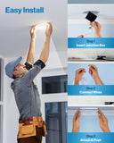 Recessed LED Lighting, 4 Inch, Slim, Baffle Trim, Selectable CCT, 650 Lumens
