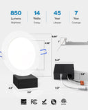 Recessed LED Lighting, 6 Inch, Slim, Wafer Thin, Smooth Trim, 850 Lumens