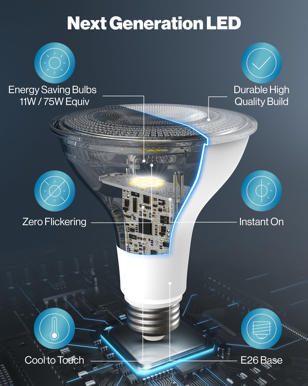 With their precise beam control and superior color rendering, PAR30 bulbs bring out the best in any setting.