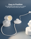Move the adjustable head on the floor spotlight to focus on aesthetic areas.