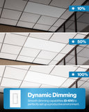 LED Ceiling Panel Light, 50W/40W/30W, 2x4, Selectable Wattage & CCT, 6500 Lumens