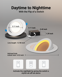 Simply flip the light switch twice to activate the 2000K night light. Both the downlight and night light are dimmable (10%-100%) as well.