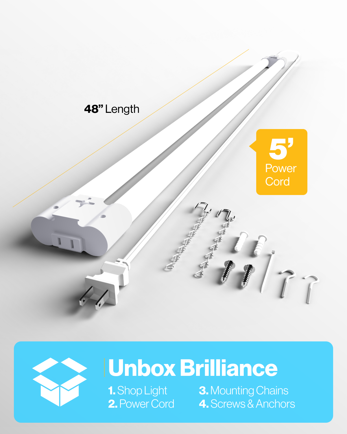 Shop light with cord deals