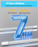 T8 LED Tube, 4ft, Clear, Bypass, Type B, 18W, Single/Double Ended, 2200 Lumens