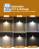 The Wall Pack emits bright, secure light that keeps potential intruders in plain sight. Choose from 3 color temperature options (3000K, 4000K, 5000K) using the slider switch, then lock in your preference during the installation process.