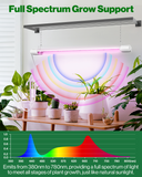 IR and UV light are emitted in small amounts. IR boosts stem growth and flowering, and UV light speeds up germination and improves natural defenses.
