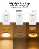 Simply use the wall switch to change the mood of your space.