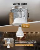 Installation is hassle-free, thanks to the standard E26 base, which is compatible with a wide range of fixtures.