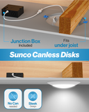 LED Canless Disk Downlight, 6-Inch, Surface Mount, 14W, Selectable CCT, 1200 Lumens