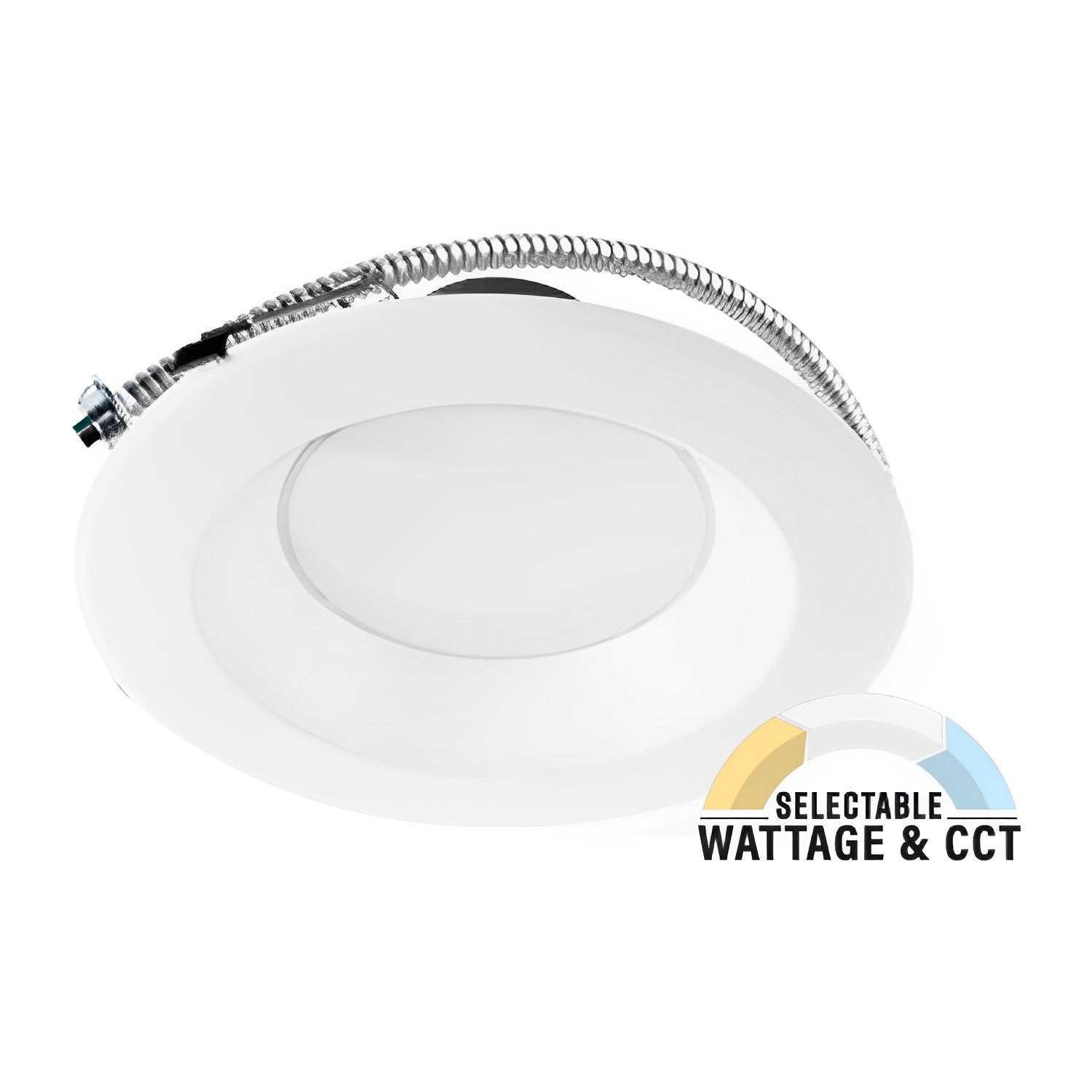 LED Recessed Lighting - 8 Inch - Selectable Wattage & CCT 30W/20W/12W / 2700K/3000K/3500K/4000K/5000K - 0-10V Dimmable Can Light - 2400 Lumens Max - Retrofit Installation - RoHS Energy Star & UL Certified