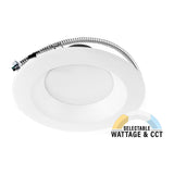 LED Recessed Lighting - 8 Inch - Selectable Wattage & CCT 30W/20W/12W / 2700K/3000K/3500K/4000K/5000K - 0-10V Dimmable Can Light - 2400 Lumens Max - Retrofit Installation - RoHS Energy Star & UL Certified