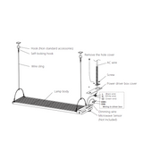 LED Linear High Bay, 4ft, 320W/256W/192W, Selectable Wattage & CCT, 47900 Lumens