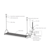 LED Linear High Bay, 4FT, 320W/256W/192W, Selectable Wattage & CCT, 47900 Lumens