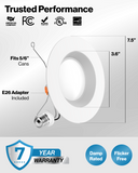 Recessed LED Retrofit Lighting, 5/6 Inch, Baffle, 1050 Lumens, Selectable CCT