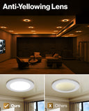 Wide beam angle and anti-yellowing lens for clearer light coverage.