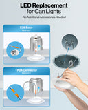 Recessed LED Retrofit Lighting, 5/6 Inch, Smooth, Selectable CCT, 965 Lumens