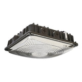 Dark Bronze LED Canopy Light, 63W/45W/30W, Selectable Wattage & CCT, 8500 Lumens