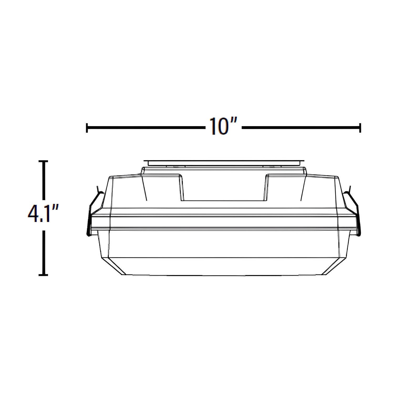 4ft LED Ready Vapor Tight Fixture, TripleLamp, NonShunted, Single/Do