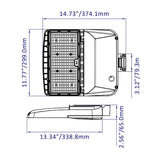 Dimension of 80W-150W commercial parking lot light or led street light