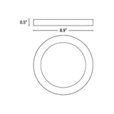 Dimension of 9inch surface mount led light or low profile ceiling light