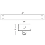 Dimension of 4ft led strip fixture or commercial led lighting fixture