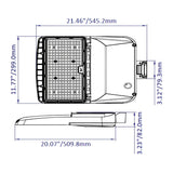 LED Area Light, Parking Lot, 310W/280W/260W/240W, 277-480V, Type III, Bronze, Selectable Wattage & CCT, 46500 Lumens