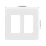 Lutron Claro Multi-Gang Wallplate, Screwless Designer Style, Gloss Finish