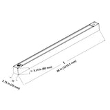 Dimension of white linear led light fixture or linear pendant light fixture