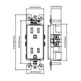 Dimension of decora switches and outlets or Leviton tamper resistant outlet