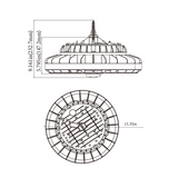 UFO High Bay 135W LED Fixture, 347-480V, 19400 Lumens