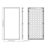 LED 2x4 Ceiling Panel Light, 50W/40W/30W, 120-347V, Selectable Wattage & CCT, 6600 Lumens