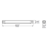 2ft LED Tri-Proof Vapor Tight, 20W/25W/30W, Selectable Wattage & CCT, 3300 Lumens