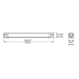 2ft LED Tri-Proof Vapor Tight, 30W/25W/20W, Selectable Wattage & CCT, 3300 Lumens